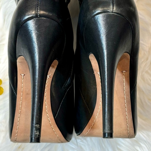 Sam Edelman Black Leather Over Knee / Thigh High Stiletto Boots Sz 10 - Picture 5 of 13